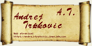 Andrej Trpković vizit kartica